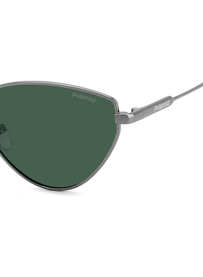 Polaroid Unisex Cat-Eye Sunglasses - PLD 6234/S/X 57, Ruthenium Grey Frame with Green Polarized Lenses - Image 5